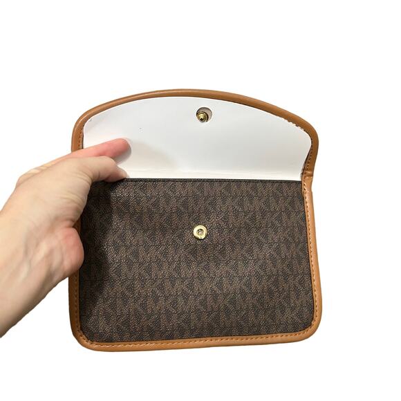 Michael Kors Eva Large Striped Tote w/Wallet NWOT Limited Edition Leather Canvas - Picture 9 of 12